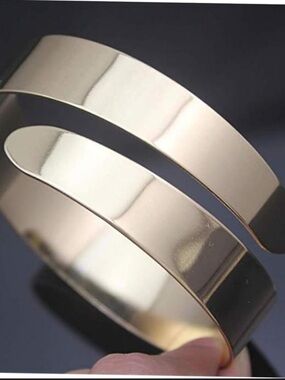 Silver-tone Adjustable Double Band Cuff Bracelet BRAND NEW